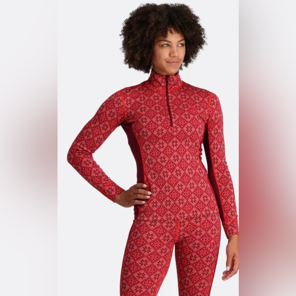 Kari Traa Rose SET! Half Zip and Pants Baselayer Set - Rouge - S